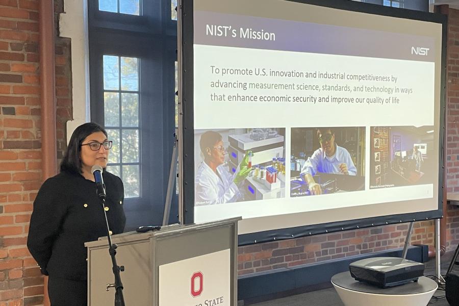 Dr. Elham Tabassi delivers keynote talk on AI standards 